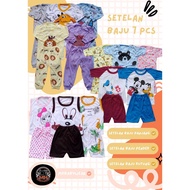 7 pcs baby boy girl clothes set 3-18 months random color and motif