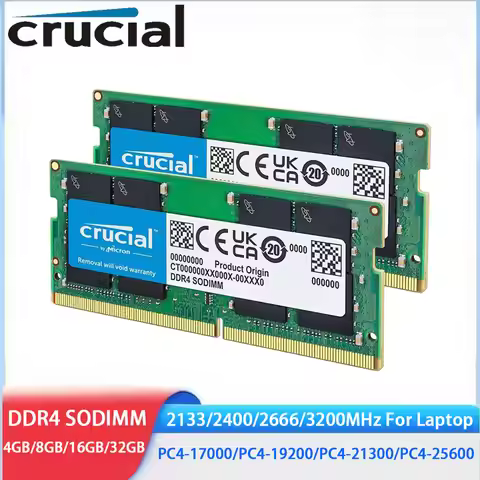 Crucial DDR4 RAM 16GB 32GB 4GB 8GB 3200MHz 2133 2400 2666MHz Laptop Memory SODIMM PC4-25600 21300 19