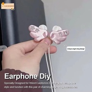 CAUSIXBDO  Earphone Decoration, Angel Wing Y2K Headphone Accessory, Clip-On Design Damage-Free Insta