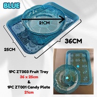 Its Shop Time 2in1 Set High Quality Plastic Material/Candy Plate and Fruit Tray Bundle