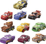 Mattel Disney and Pixar Cars Mini Racers Set of 10 Mini Die-cast Toy Cars, Derby Racers Series, Coll