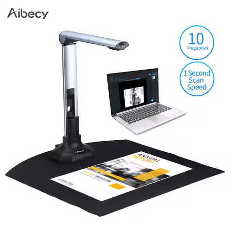 Aibecy BK52 Portable Book Size A3& Document Camera Scanner Capture HD 10 Mega-pixels USB 2.0 High Sp