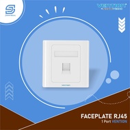 [JaVis] Face Place LAN RJ45 Vention Keystone Jack Wall Plate RJ45 - IFA 1PORT