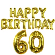 (SG Seller) 60th Birthday Decorations, 60 Birthday Balloon, Gold Birthday Decorations Set 60 Bday Ba