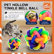 CATTO Pet Toy Cat Toy Hallow Tinkle Bell Ball Small Plastic Playing Ball Pet Toy Gift Colorful Fun B