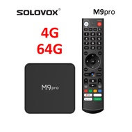 XBGYH SOLOVOX 2024 M9 Pro MGPTV Android 11 OTT BOX 4G 64G 1000M LAN S905X4 Quad Core WiFi5G BT5 MGP 