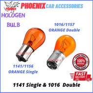12V 1157 1016 Double 1156 1141 SINGLE Halogen Bulb Mentol Lampu Kecil Brake Signal Kabus Orange Ambe