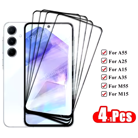 For Samsung Galaxy A55 Tempered Glass Samsung Galaxy A55 A35 A25 A15 M55 M15 Screen Protector Protec