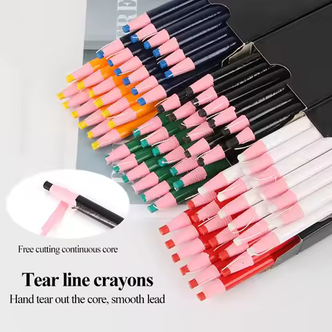 6/12pcs Multicolor Fabric Cloth Marker Pencils Cut-free Sewing Chalk Tailor Pen for Garment Leather 