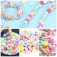 10g colorful plastic charms for DIY bracelets