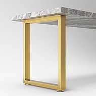 Metal Table Legs 28 inch Height x 24 inch Wide with Adjustable Protector Feet, Heavy Duty Metal Furn