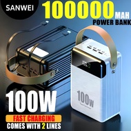 100W PowerBank 150000mAh LED Display Power Bank Built-in 2-Line Super Fast Charging Portable Charger