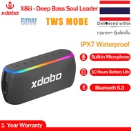 XDOBO X8iii 60W อัพเกรดไร้สายลำโพงบลูทูธลำโพงโหมด TWS ลำโพงเบสลึก IPX7ลำโพงในร่มกลางแจ้งกันน้ำ