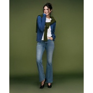 AIMER-High Rise Bootcut Jeans Waist