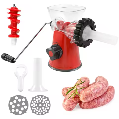 Manual Meat Grinder Mincer Meat Machine Sausage Stuffer Meat Stuffing Spice Grinder for Meat Ginger 