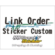 Custom sticker order