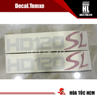 Tem chữ HD120sl dán xe tải Hyundai