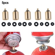  5pcs Outdoor Camping Gas Refill Adapters Stove Cylinder Butane Canister Tanks