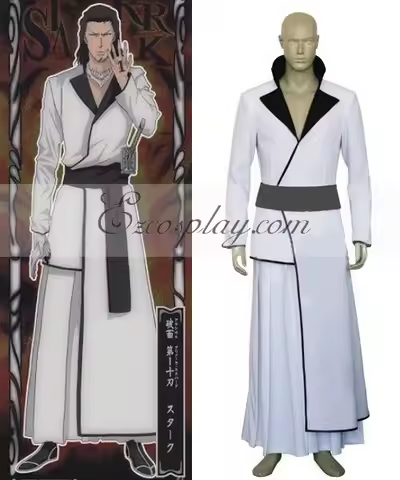 Bleach Arrancar Primera 1st Espada Coyote Starrk Cosplay Costume Anime White Kimono Outfit E001
