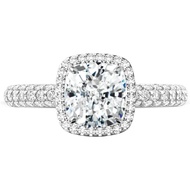 2CT Cushion Cut Colorless Moissanite Engagement Ring Wedding Bridal Ring Set, Diamond Ring, Annivers
