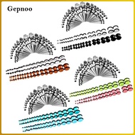 [Gepnoo] 72Pcs Acrylic Plugs Stainless Steel Tapers 14G-00G Ear Stretching Piercing