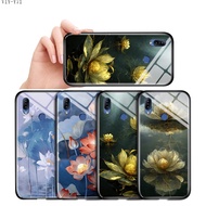 VIVO Y71 Y75 Y76 Y79 Y72 Y52 V7 Plus Y81 Y81i Y67 Y78 Plus 5G For Phone Case Soft Casing Lotus Flower Full Cover Shockproof Cases