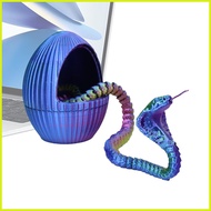 3D Snake with Egg Home Snake Egg Decor 3D Printing Fidget Animals Snake Flexible Joints Home Decor E