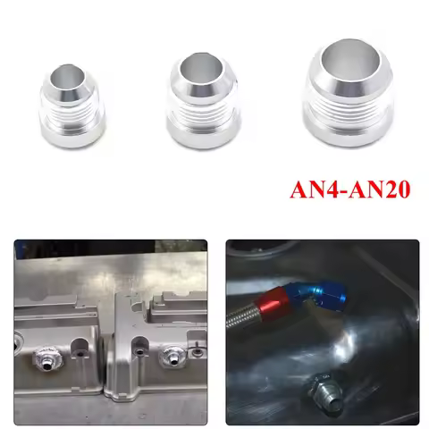 Aluminum Hose Fitting Male Billet AN6 AN8 AN10 AN12 AN16 AN20 Straight Male Weld Fitting Adapter Wel