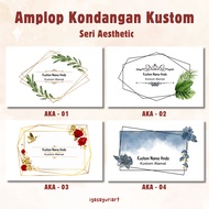 50 pcs Amplop kondangan Kustom - Cetak nama amplop / Amplop custom / Amplop lebaran dengan Perekat