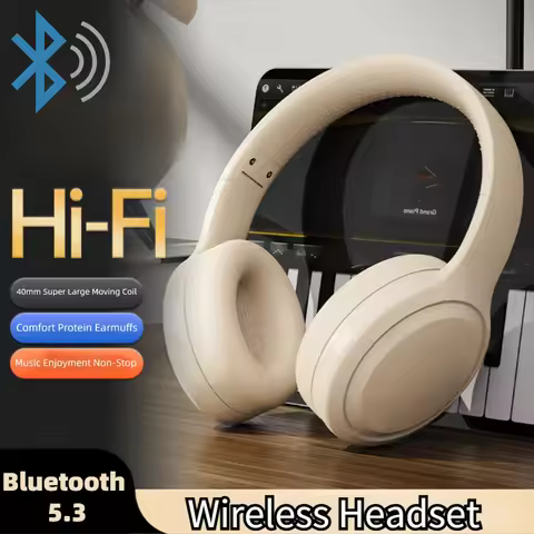 Bluetooth 5.3 Headphones 3.5mm Wired Headsets Over Ear Gaming Earphones Foldable Wireless Earphones 