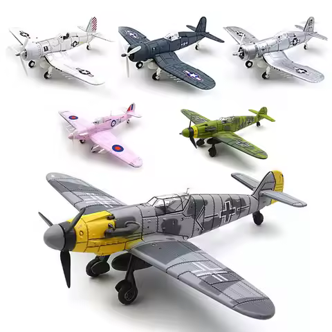 20cm 4D Boy Diy Toys Fighter Assemble Blocks Building Model Airplane Military Model Arms Germany BF1