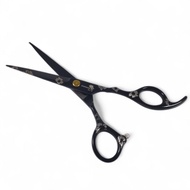 KNIFEZER YINGHUA Straight Hair Salon Scissors Buffing Stainless Steel 4Cr13 Black