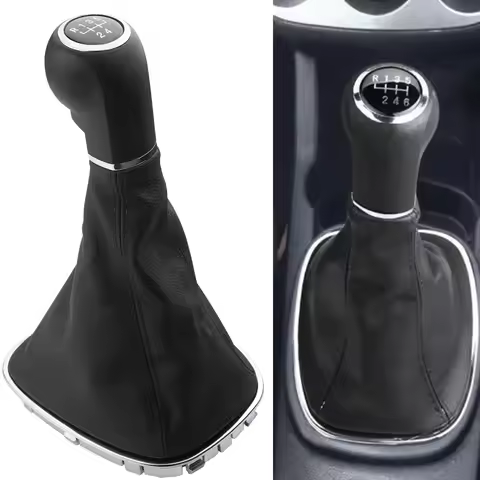 5 Speed Gear Shift Knob Gaitor Boot Manual PU Leather & Plastic For Opel Vauxhall Corsa D S07 E X15