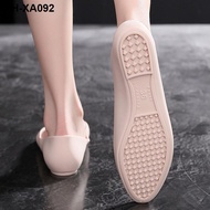Summer new fashion sandals for women plastic crystal jelly rubber shoes flat heels flat-soled slip-ons non-slip shallow rain boots