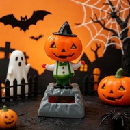 Halloween Solar Dancing Figure Spooky Dashboard Pumpkin Decoration Solar Powered Dancing Doll fitnes