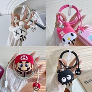 Cartoon Melody Charger Protector For Samsung 25W UK square 3-pin folding plug Charger Case Cartoon C