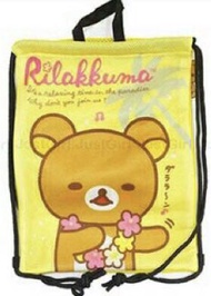 懶懶熊 拉拉熊 束口袋 後背包 束口包 微厚透氣網布 單面圖案 配件 正版日本授權