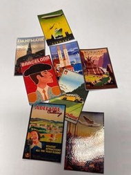 2張旅游海報復古懷舊迷你雪櫃冰箱白板橡膠磁貼 Vintage Retro Travel Poster Fridge Refrigerator White Board Rubber Magnets [TRVL001]