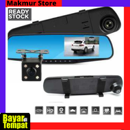 Makmur set Kaca Spion Tengah Layar LCD 45 Inchi Lengkap Degan 1 x Kaca Spion DVR 1 x Kamera Belakan