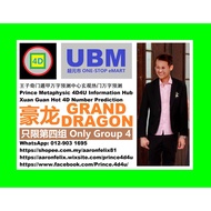 BE 8/17 - UBM豪龙万字预测（只限第四组）GD Grand Dragon 4D prediction (only Group 4)王子奇门遁甲万字预测中心Prince Metaphysic 