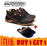 Sepatu Outdoor Hiking Gunung Adventure BELI 1 GRATIS 1 SANDAL KULIT sepatu import | larocking | geof