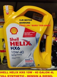 Oli Shell Helix HX6 10w 40 4L oli full synthetic mobil JAMIN ORI ASLI