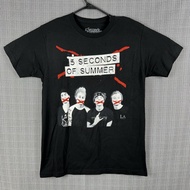 5 Seconds of Summer Band T Shirt Adult Medium Black Crossed Lines Graphic GrungeS-5XL 26o