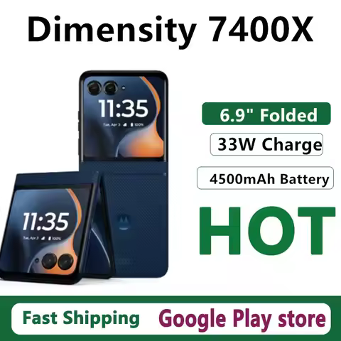 Global Rom Motorola Moto Razr 60 Mobile Phone Dimensity 7400X 6.9" Folded Screen 50.0MP Camera 33W C