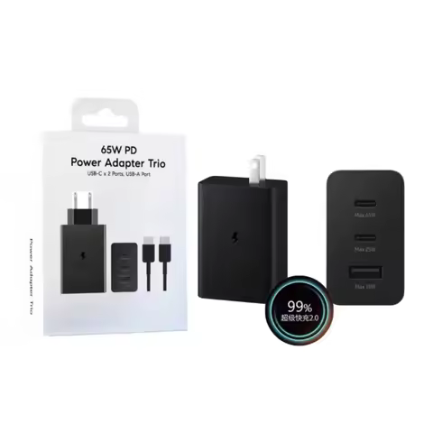 Original Samsung 65W Super Fast Charger EU Certified Adapter Compatible with Galaxy Z Fold 5 4 3 Fli