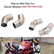 Slip-on Mid Pipe Fitment For Ducati Monster 696 /795 /796 /1100 Motor Exhaust System Modification