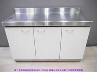 【新北二手家具】百豐悅 台北二手傢俱-二手 流理臺 4尺 三門廚房櫃 櫥櫃 收納櫃 爐台 土城二手家具 永和二手家具推薦