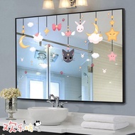 Creative Cartoon Glass Sticker Bathroom Mirror Mirror Wall Decoration Stickers Internet Celebrity Ins Room Layout/Creative mirror mirror decorative wall stickers bathroom toilet self-adhesive