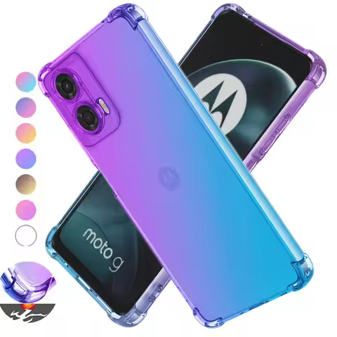 Shockproof Gradient TPU Case for Motorola Moto G85 G35 G55 G75 5G G05 G15 G04 G04S G24 Power G34 Pro
