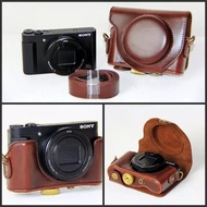V9KD Suitable for Sony wx500 hx90 Camera Bag Leather Case hx90V Digital Camera Protective Case Base 